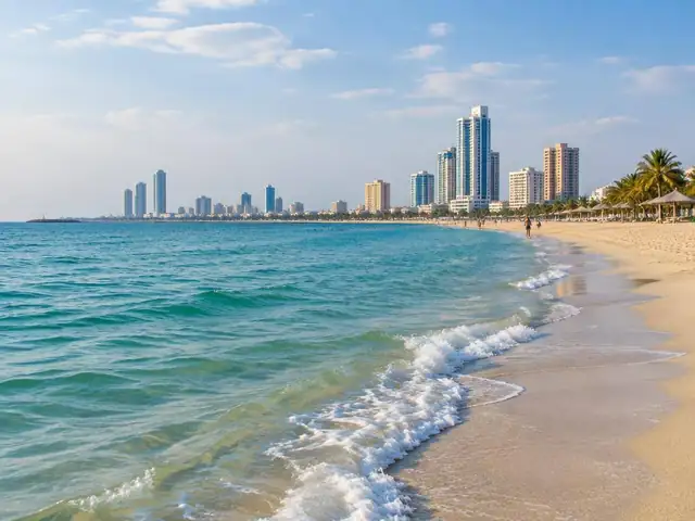 Ajman's beach and Arabian Gulf coastline